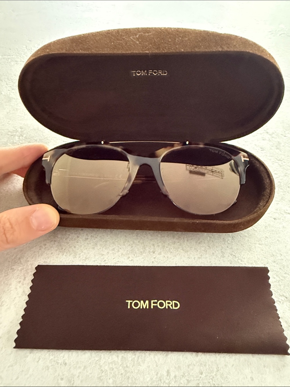 Tom Ford Sunglasses Adrenne TF517 56Z gold and tortoise shell